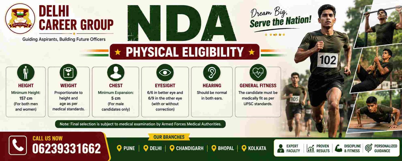 NDA physical eligibility
