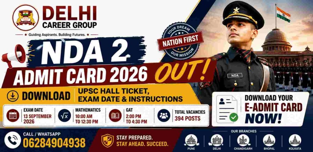 NDA 2 Admit Card 2026 Out